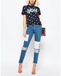 House of Holland Patch Skinny Jeans