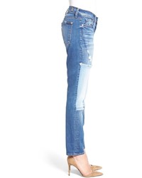 7 For All Mankind Josefina Raw Edge Patchwork Jeans
