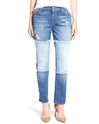 7 For All Mankind Josefina Raw Edge Patchwork Jeans
