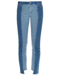 House of Holland Patchwork Denim Skinny Jeans