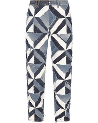 Dolce & Gabbana Patchwork Design Straight Leg Jeans