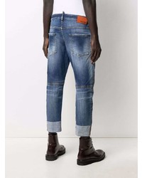 DSQUARED2 Patchwork Detail Cropped Jeans