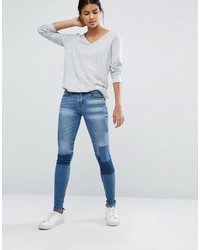 Vila Patchwork Skinny Jeans