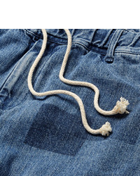Remi Relief Slim Fit Patchwork Effect Denim Jeans