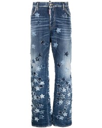 DSQUARED2 Star Motif Patchwork Jeans