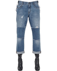 Stella McCartney Distressed Patchwork Organic Denim Jeans