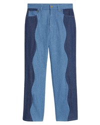 VINTAGE SUPPLY Wave Cotton Jeans In Mid Wash Blue At Nordstrom
