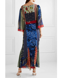 Etro Patchwork Printed Silk Chiffon Maxi Dress