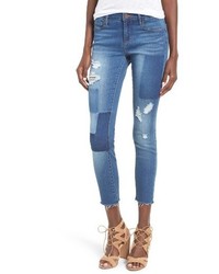 Articles of Society Carly Crop Patchwork Skinny Jeans