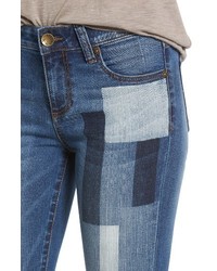 KUT from the Kloth Patchwork Fade Skinny Jeans