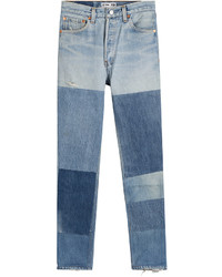 RE/DONE Skinny Jeans In Patchwork Finish