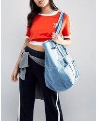 Asos Lifestyle Oversized Denim Patchwork Shopper Bag