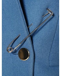 Wool Cloth Peacoat With Safety Pin