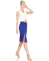 Lucy Paris Multi Slit Pencil Skirt In Royal Blue S L