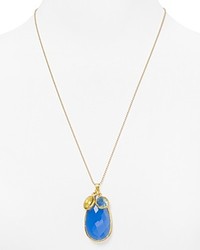 Coralia Leets Deep Blue Chalcedony Mykonos Jumbo Pendant Necklace 22