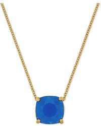Kate Spade New York 12k Gold Plated Blue Stone Mini Pendant Necklace
