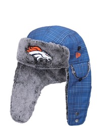 New Era Orange Denver Broncos Plaid Trapper Hat In Blue At Nordstrom