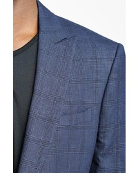 John Varvatos Collection Austin Wool Silk Plaid One Button Sportcoat