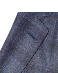 Alfred Dunhill Damien Slim Fit Check Wool And Silk Blend Blazer