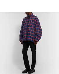 Balenciaga Padded Checked Cotton Flannel Jacket