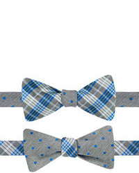 Countess Mara Reversible Dot And Plaid To Tie Bow Tie