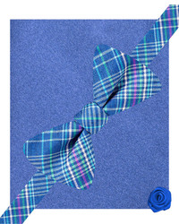 Alfani Spectrum Plaid Bow Tie Pocket Square Lapel Pin Set