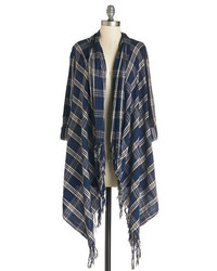 Blue Plaid Cardigan