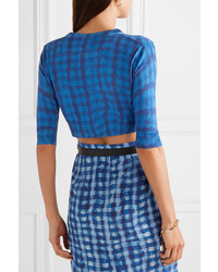 Altuzarra Anita Cropped Checked Cotton And Cardigan