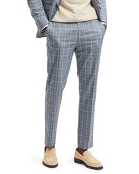 Selected Homme Logan Slim Fit Check Trousers In Light Blue At Nordstrom