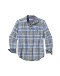 Tommy Bahama Coastline Corduroy Acacia Plaid Cotton Button Up Shirt In Air Blue At Nordstrom