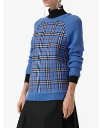 Burberry Check Wool Jacquard Sweater