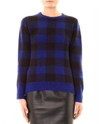 Equipment Large Check Wool Sweater