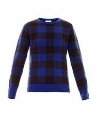 Equipment Large Check Wool Sweater