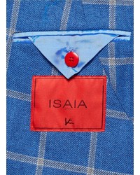 Isaia Double Breasted Window Check Blazer