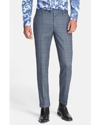 Etro Cotton Blend Plaid Pants Blue | Where to buy & how to wear