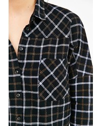 BDG Astrid Dolman Sleeve Flannel Button Down Shirt