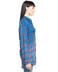 Saint Laurent Boxy Check Flannel Shirt