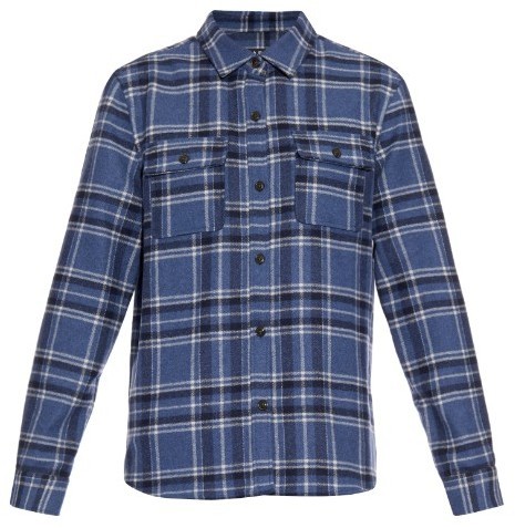 A.P.C. Girl Checked Wool Blend Shirt, $192 | MATCHESFASHION.COM