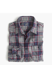 J.Crew Slim Midweight Flannel Shirt In Classic Navy Plaid