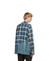 Greg Lauren Blue 50 50 Boxy Shirt