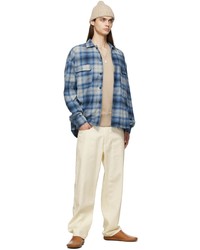 s.k. manor hill Blue Flannel Park Shirt