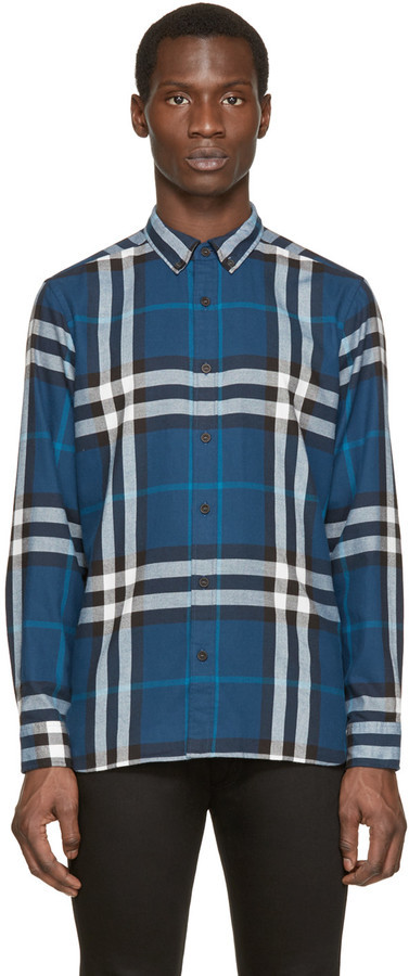 burberry blue plaid shirt