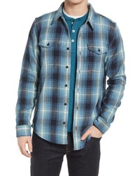 Outerknown Check Organic Cotton Button Up Shirt In Puget Plaid At Nordstrom
