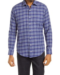 Peter Millar Crown Vintage Plaid Flannel Button Up Shirt