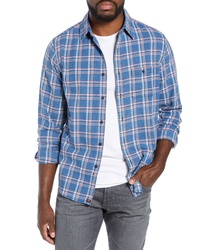 The Normal Brand Frankfort Regular Fit Plaid Indigo Twill Flannel Shirt