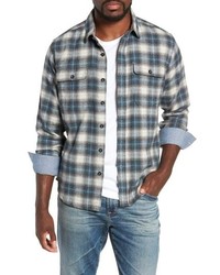 Jeremiah Knoxville Regular Fit Herringbone Plaid Flannel Shirt