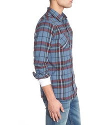Volcom Party Train Slim Fit Plaid Flannel Woven Shirt
