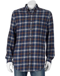 croft & barrow Plaid Flannel Casual Button Down Shirt
