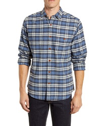 Faherty Seaview Long Sleeve Flannel Button Up Shirt