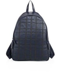 Brunello Cucinelli Monili Plaid Leather Backpack